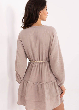 Boho Muslin Mini Dress with Puffy Sleeves - MimiStylez