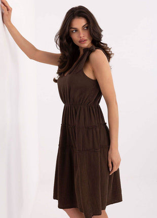 Flared Muslin Cotton Summer Dress - MimiStylez