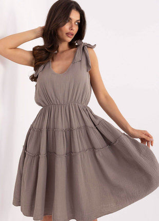 Flared Muslin Cotton Summer Dress - MimiStylez