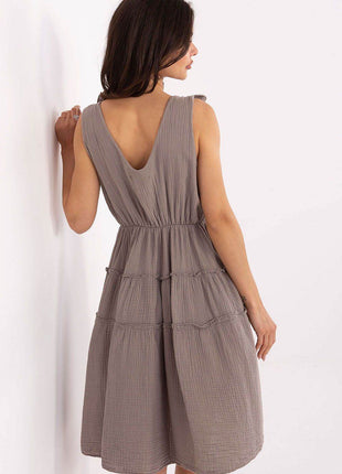 Flared Muslin Cotton Summer Dress - MimiStylez