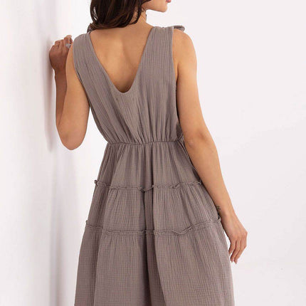 Flared Muslin Cotton Summer Dress - MimiStylez
