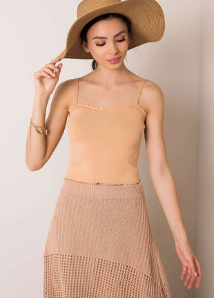 Minimalist Ribbed Camisole with Rectangular Neckline - MimiStylez