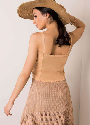 Minimalist Ribbed Camisole with Rectangular Neckline - MimiStylez