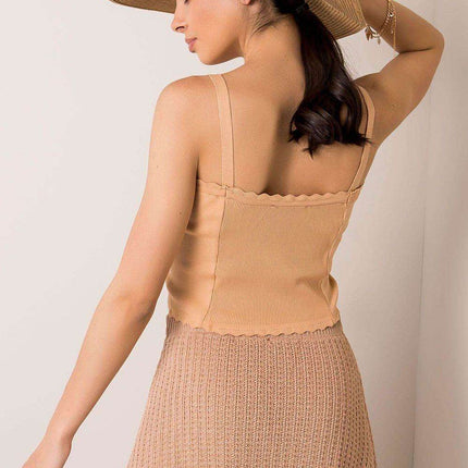 Minimalist Ribbed Camisole with Rectangular Neckline - MimiStylez