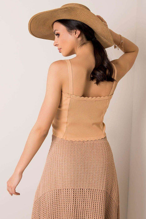 Minimalist Ribbed Camisole with Rectangular Neckline - MimiStylez