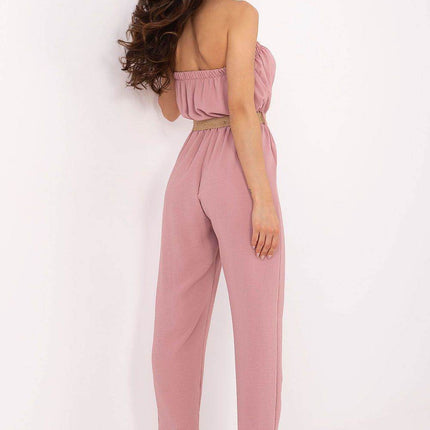 Sleeveless Casual Jumpsuit with Elastic Waist & Decorative Buttons - MimiStylez