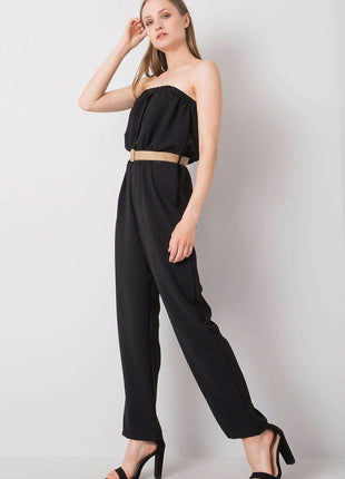 Sleeveless Casual Jumpsuit with Elastic Waist & Decorative Buttons - MimiStylez