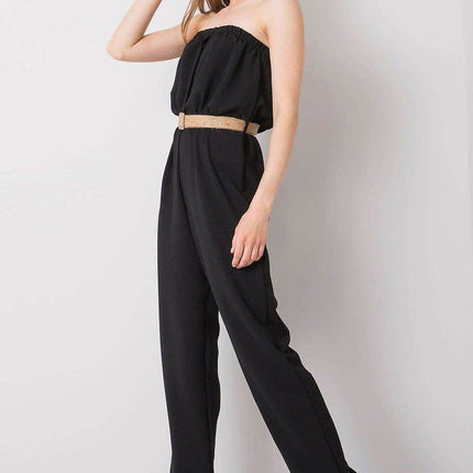 Sleeveless Casual Jumpsuit with Elastic Waist & Decorative Buttons - MimiStylez