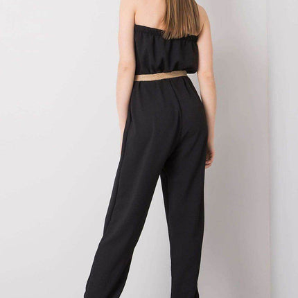 Sleeveless Casual Jumpsuit with Elastic Waist & Decorative Buttons - MimiStylez