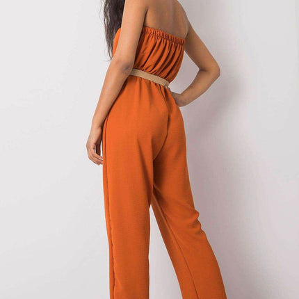 Sleeveless Casual Jumpsuit with Elastic Waist & Decorative Buttons - MimiStylez