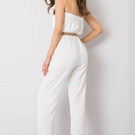 Sleeveless Casual Jumpsuit with Elastic Waist & Decorative Buttons - MimiStylez