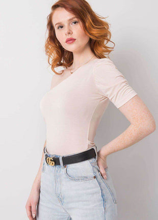 Asymmetrical One-Sleeve Blouse with Fitted Cut - MimiStylez