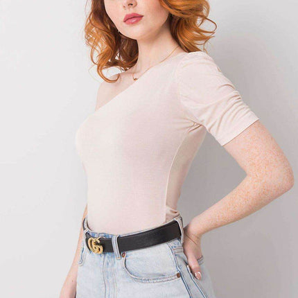 Asymmetrical One-Sleeve Blouse with Fitted Cut - MimiStylez