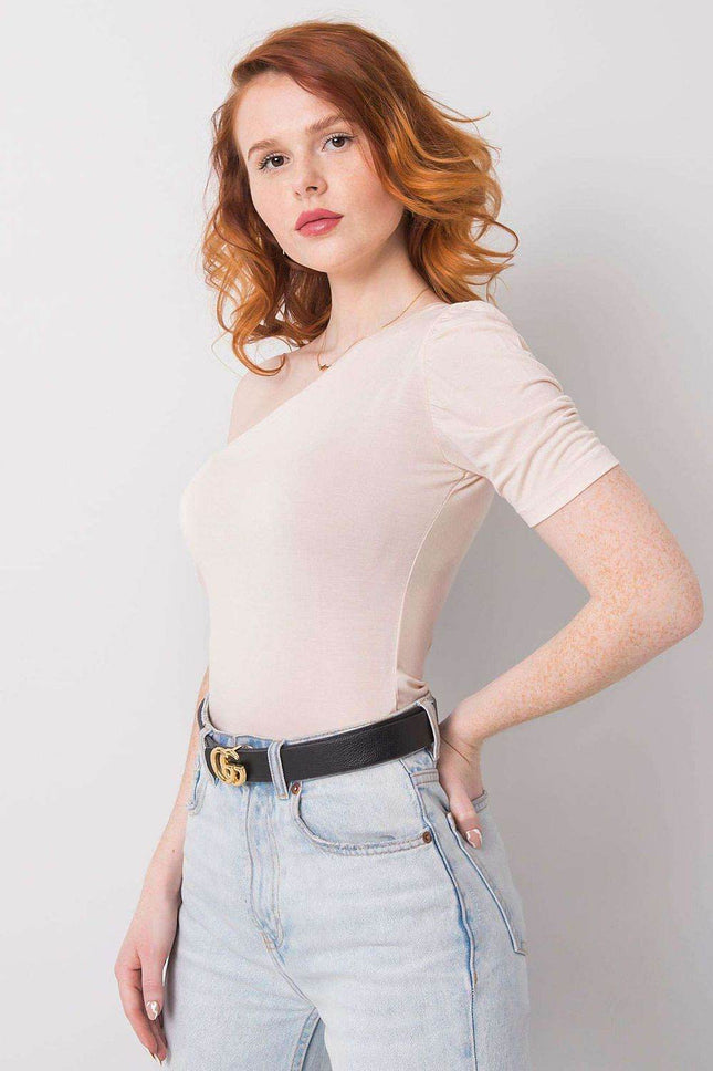 Asymmetrical One-Sleeve Blouse with Fitted Cut - MimiStylez
