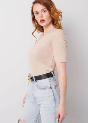 Asymmetrical One-Sleeve Blouse with Fitted Cut - MimiStylez