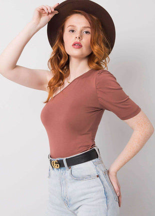 Asymmetrical One-Sleeve Blouse with Fitted Cut - MimiStylez