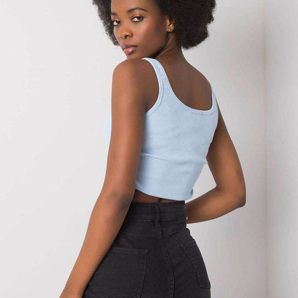 Ribbed Cotton Crop Top with Adjustable Side Gathers - MimiStylez