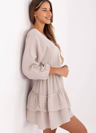 Boho Muslin Mini Dress with Puffy Sleeves - MimiStylez
