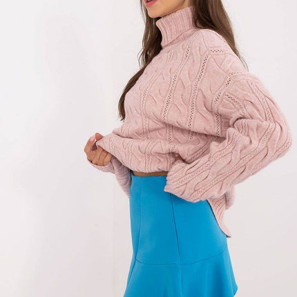 High-Waisted Flared Mini Skirt with Built-In Shorts – Cotton Blend, Hidden Back Zip - MimiStylez