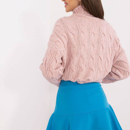 High-Waisted Flared Mini Skirt with Built-In Shorts – Cotton Blend, Hidden Back Zip - MimiStylez