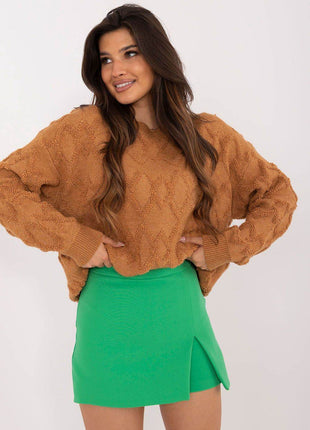 High-Waist Cotton Skirt Shorts with Front Slit - MimiStylez