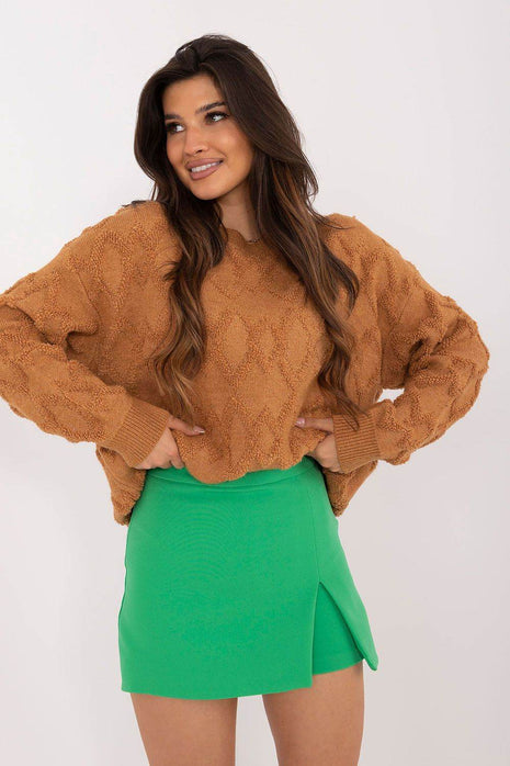 High-Waist Cotton Skirt Shorts with Front Slit - MimiStylez