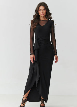  Long dress model 218110 Makadamia 