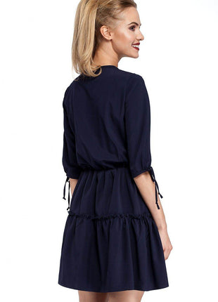 Boho Ruffle Dress with Neck and Sleeve Ties – Airy & Effortlessly Chic - MimiStylez