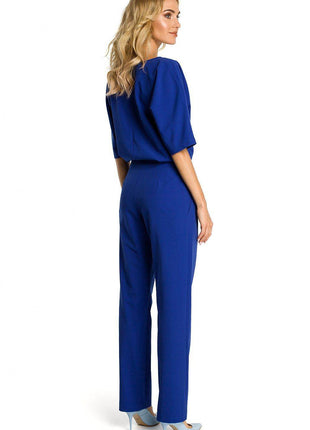 Casual-Elegant Jumpsuit with Loose Top and Straight Legs - MimiStylez