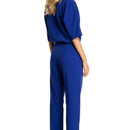 Casual-Elegant Jumpsuit with Loose Top and Straight Legs - MimiStylez