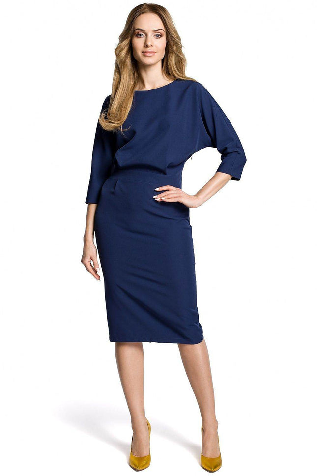 Evening Dress with Loose Top and Waist Darts - MimiStylez