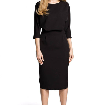 Evening Dress with Loose Top and Waist Darts - MimiStylez