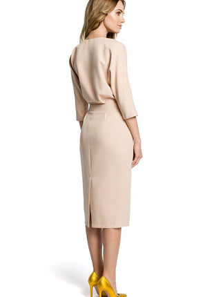 Evening Dress with Loose Top and Waist Darts - MimiStylez