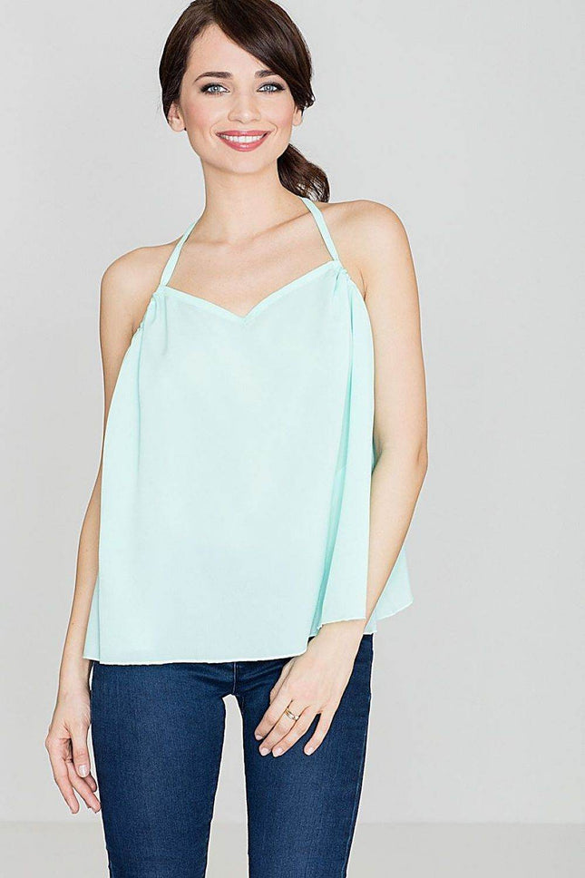 Loose-Fit Summer Blouse with Frilled Back & Bust Creases - MimiStylez