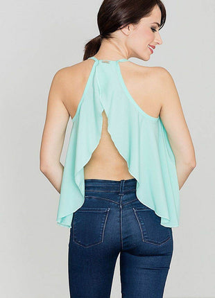 Loose-Fit Summer Blouse with Frilled Back & Bust Creases - MimiStylez