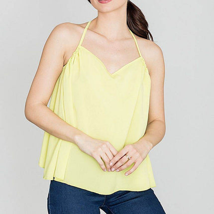 Loose-Fit Summer Blouse with Frilled Back & Bust Creases - MimiStylez
