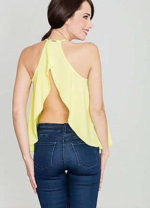 Loose-Fit Summer Blouse with Frilled Back & Bust Creases - MimiStylez