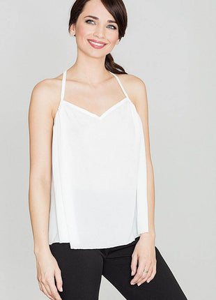 Loose-Fit Summer Blouse with Frilled Back & Bust Creases - MimiStylez