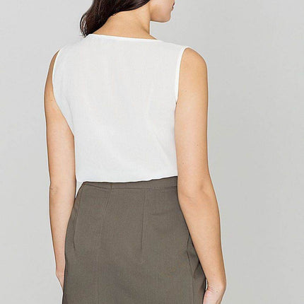 Asymmetric Pencil Skirt with Front Slit & Belted Waist - MimiStylez
