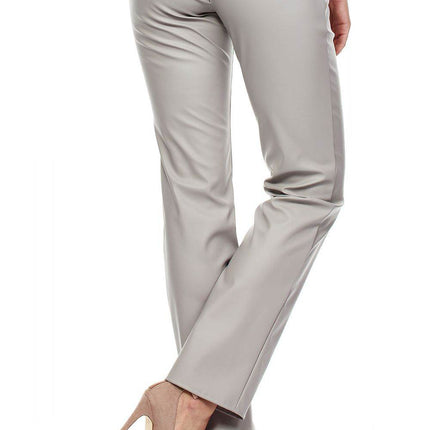 Eco-Leather Tube Pants with Straight Legs and Back Zip - MimiStylez