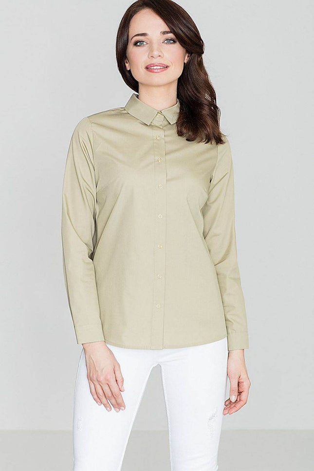 Elegant Shirt with Snap Button Front & Back Cut-Out Detail - MimiStylez