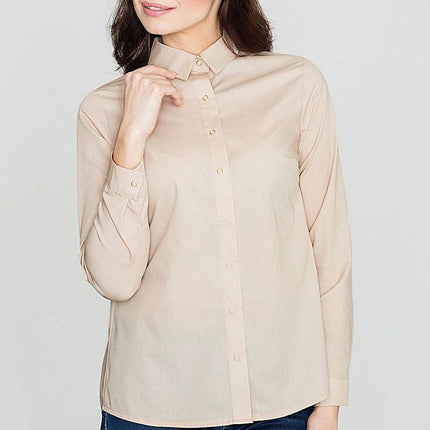 Elegant Shirt with Snap Button Front & Back Cut-Out Detail - MimiStylez