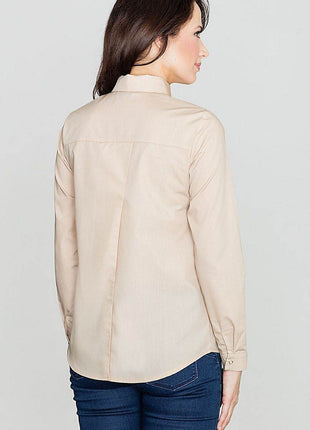 Elegant Shirt with Snap Button Front & Back Cut-Out Detail - MimiStylez