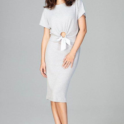 Two-Piece Set – Bow Tie Blouse & Fitted Knee-Length Skirt - MimiStylez