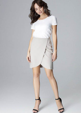 Elegant Mini Skirt with Envelope Front - MimiStylez