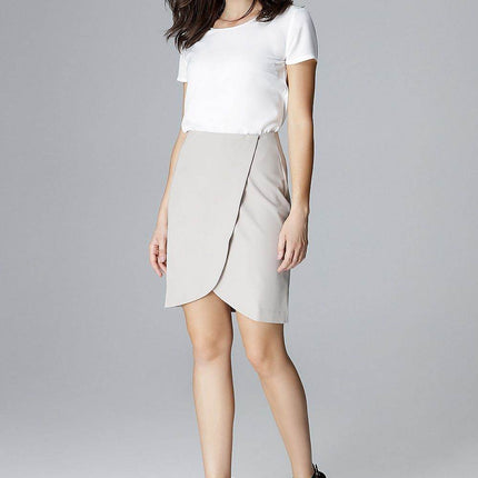Elegant Mini Skirt with Envelope Front - MimiStylez