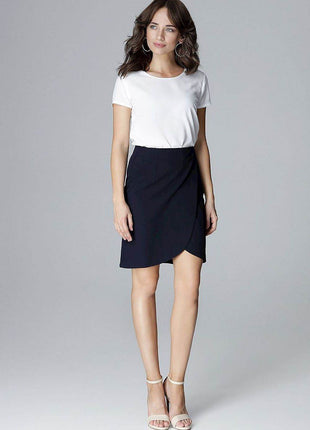 Elegant Mini Skirt with Envelope Front - MimiStylez