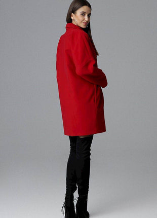 Loose-Fit Double-Breasted Coat with Kimono Sleeves & Decorative Buttons - MimiStylez