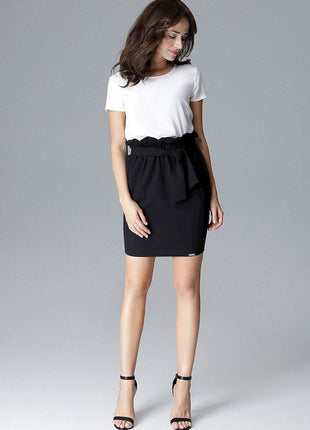 Pleated Waist Skirt with Tie Belt & Slide Pockets - MimiStylez