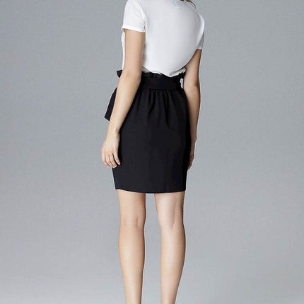 Pleated Waist Skirt with Tie Belt & Slide Pockets - MimiStylez